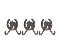 RORPOIR 3 Pcs Horseshoe Shaped Iron Coat Hooks Wall Mounted Multi-Function Coat Hooks Easy Installation and Smooth Surface for Living Room and Home