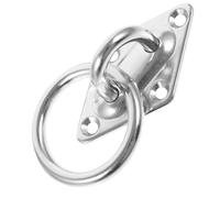 RORPOIR 304 Stainless Steel O Ring Tie down Hook Patterned Plate Trailer Tow Anchor Truck Bed Tie Downs Heavy Duty Deck Hardware for Boating and Cargo Securing