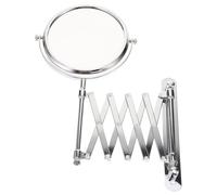 RORPOIR 360degree Extendable Wall Mirror Round Swivel for Bathroom Magnifying Two-sided Makeup Mirror Chrome Finish Retractable Design for Vanity Use