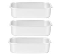 RORPOIR 3pcs Aluminium Alloy Rectangular Cheesecake and Bread Loaf Pans Baking Mold Set, Easy to Use and Clean, for Making Cakes and Baking at Home