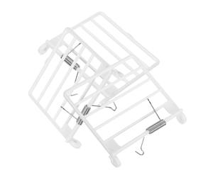 RORPOIR 3pcs Bird Cage Replacement Door with Spring Wire and Horizontal Bars Parrot Cage Fittings for Hanging Bird Food Box