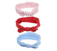 RORPOIR 3pcs Bright Colors Boys and Girls Headbands Elastic Bow Headband Comfortable and Breathable Safe and for Girls