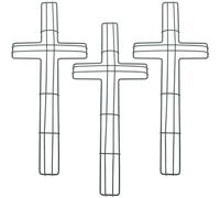 RORPOIR 3pcs Cross Floral Wreath Form Cross Shaped Wreath s Decorations Metal Wire Frame Easter Religious Christmas Christmas Tinsel Front Door Iron Accessories