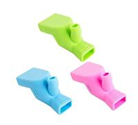RORPOIR 3pcs Faucet Extender for Kids Silicone Sink Handle Extender in Green Blue and Pink Universal Water Flow Attachment for Toddler Hand Washing