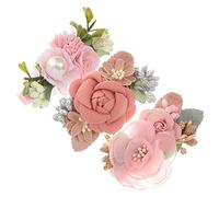 RORPOIR 3pcs Faux Flower Hair Clips for Boys and Girls Boy Girl Floral Barrettes Bright Hair Accessories for Birthdays Showers and Festivals
