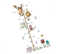 RORPOIR 3pcs Removable Wall Decal Cartoon Animal Height Chart Fun Practical Boys and Girls Room Decor Ruler