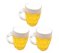 RORPOIR 3pcs Simulation Beer Glass Cake Ornaments for Father's Day Fun Yellow Decor for Birthday Parties Home Baking and Decorative Displays for and Friends