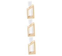 RORPOIR 3pcs Test Tube Flower Vase Glass Tube Vase Wooden Base Elegant Planter