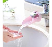 RORPOIR 4 Pcs Adjustable Faucet Extender for Children, Baby Safe Plastic Hand Washing Water Chute with Rounded Corners, Assorted Colours for Bathroom and Garden Use