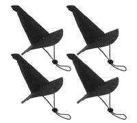 RORPOIR 4pcs Adjustable Black Halloween Pet Witch Hat for Cats and Dogs, Polyester Pointed Wizard Hat for Halloween Party Dress, Easy to Clean Pet Costume Headgear