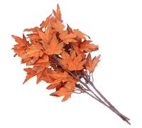 RORPOIR 4pcs Artificial Maple Branches Four Piece Silk Cloth Orange