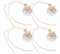 RORPOIR 4pcs Car Diffuser Hanging Pendant Transparent Glass Refillable Perfume Bottles with Frosted Drop Cap for Essential Oil Aromatherapy Automotive Ornament