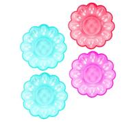 RORPOIR 4pcs Egg Tray Plastic Egg Storage Holders Case for Household Use for Fridge Organization Convenient Storage Box Random Color