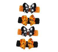 RORPOIR 4pcs Halloween Headbands Bow Cute Elastic Hair Accessories for Toddlers and Boy Girl and Colors for Halloween Parties and Photoshoots