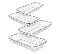 RORPOIR 4pcs Stainless Steel Cutlery Basket for Dishwasher Metal Kitchen Utensil Drainer Small Drain Basket Mesh for Dishwasher Tableware Holder