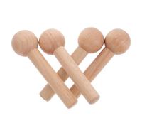 RORPOIR 4pcs Wooden Pegboard Hooks for Hanging Board Game Accessories, Multi-Purpose Round Wooden Sticks Adjustable Hook Position, for Retail Spaces and Offices Organising