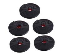 RORPOIR 5 Rolls Peel and Stick Trim Molding Grille Inserts for Windows, TPE Self-Adhesive Window Grids Kit, Black, 6.5ft, 0.24x0.6 Inch, Interior DIY Home Improvement