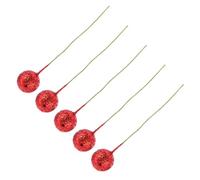 RORPOIR 50pcs Christmas Iridescent Baubles Diy Berry Props Artificial Berry Picks for Christmas Decorations