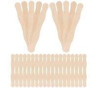 RORPOIR 50pcs Large Lollipop Sticks Wooden Ice Cream Stick Multi-Functional Craft for DIY Baking Decor and Parties with Reusable Natural Beige Wooden Material