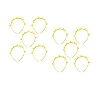 RORPOIR 50pcs Yellow Fluorescent Stick Hair Bands Lightweight Plastic Hair Accessories with Lovely Design for Fancy Dress and Christmas Party