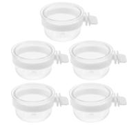 RORPOIR 5pcs Parrot Water Feeder Bowls Pvc Bird Cage Food Holder Large Capacity Easy to Place Fix the Cage for Feeding