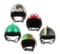 RORPOIR 5pcs Plastic Head Protection Helmet for Poultry and Birds, Funny and Eye-catching Chicken Hat Headwear, Preventing Rain and Providing Safety, Suitable for Random Color