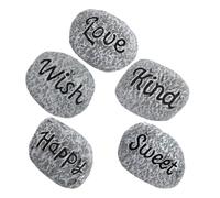 RORPOIR 5pcs Resin Decorative Pebbles for Flowerpot and Fish Tank, Bright Colourful Stones with Chic Appearance for Crafts and Rock Gardens