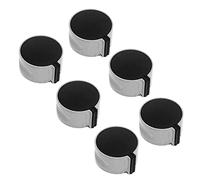 RORPOIR 6 Pcs Stainless Steel Gas Stove Knobs Universal Cooker Control Switches 45 Degree Turn Replacement for Double Burner Gas Cooktops