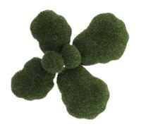 RORPOIR 6pcs Artificial Moss Rocks Realistic Faux Moss Covered Stones for DIY Crafts Floral Arrangements Indoor Plants Fairy Gardens and Tabletop Decorative Miniature Landscape