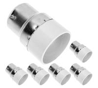 RORPOIR 6pcs B22 to E14 Bulb Base Adapter Converter, Made of White PC and Copper, Durable Against Aging and Leak, Suitable for Office Lighting and Home Lamp Holders