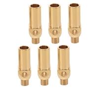 RORPOIR 6pcs Brass Gas Burner Jet Nozzles 0.5mm Orifice for Propane Cylinder Thread Fitting, Compatible Gas Burners and Camping Grills, Includes Tank Adapter and Two-stage Regulator Connection