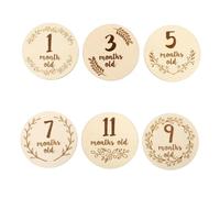 RORPOIR 6pcs Double-Sided Milestone Cards for Newborns Monthly Growth Photography Props Unique Boy Girl Keepsakes for Capturing Precious Moments