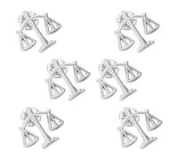 RORPOIR 6pcs Metal Scales Lawyer Brooch Pin with Secure Clasp Justice Balance Lapel Pins for Men S Suit Shirt Jewelry Accessories Comfortable Non-slip Design for Judge Law School Meetings