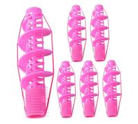 RORPOIR 6pcs Spiral Curling Rods Hair Rollers for Natural Hair Portable Plastic and Rubber Bands with Secure Hold for DIY Styling at Home or Holidays Create Beautiful Spiral Curls