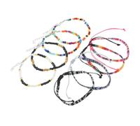 RORPOIR 8pcs Adjustable Boho Beaded Anklet for Women and Teen Colorful Woven Bracelets with Supple Skin-friendly Material Fashion Jewelry for Beach Party and Everyday Wear