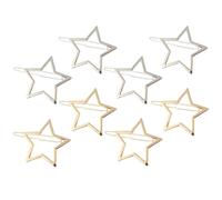 RORPOIR 8pcs Five-point Star Hair Clip Hollow Hair Clip Zinc Alloy Silver Lightweight Comfortable for Weddings and Holidays for Women, Lovers and Female Friends