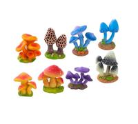 RORPOIR 8Pcs Mini Garden Mushroom Decorations Funny Wild Mushroom Models for Microlandscape Layout for Garden Decor Miniature Landscape Accessories and Displays