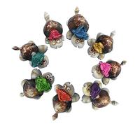 RORPOIR 8Pcs Mini Turtle Ornaments Resin Shell Turtles Figurines Home Decor Desktop Art Decorations for Office Bedroom Study