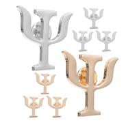 RORPOIR 8pcs Psychology Lapel Pins for Men S Suit Jackets and Sweaters Dual-color Gold Silver Brooch Lightweight Safety Pin Design Easy Outfit Upgrade for Business and Casual Wear