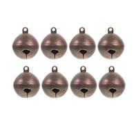 RORPOIR 8pcs Vintage Small Copper Bells for Pet Collar Accessories with Hanging Ring, Melodious Sound, Captures Pet's Attention, for Dog Collars and Crafting