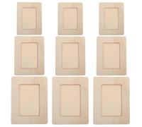 RORPOIR 9Pcs DIY Wooden Picture Frames - Rustic Unfinished Woodcraft Frame with Stand - Shelf Display for Cards Postcards Posters Menus Paintings Sketches