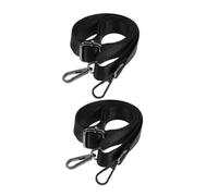 RORPOIR Adjustable Elastic Horse Blanket Leg Straps 2pcs Stretchy Winter Blanket Straps with Secure Metal Double Swivel Snap , Black Nylon Material for Equestrian Competitions and Training