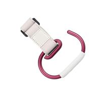 RORPOIR Aluminium Alloy Stroller Hooks with Pu Strap, Simple Design Stroller Hanger for Hanging Purse and Keys, Convenient Buggy Hook for Walking and Bikes, for New Parents