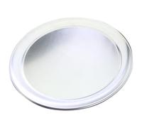 RORPOIR Aluminum Pizza Pan for Baking with Sturdy One-piece Molding, Silver Round Shaped Shallow Tray for Household Use and Luncheon Meat or Cold Cut Serving