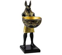 RORPOIR Animal Jewelry Dish Resin Catch Bowl Anubis Shape Ancient Egypt Theme Elegant Unique Key Holder Bowl Trinket Tray for Entryway Halloween Candy Dish Decor for History Enthusiasts