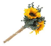 RORPOIR Artificial Sunflower Wedding Bouquet Bridal Bouquet Lifelike Simulated for Bride Holding Flowers Photography Props Wedding Decor