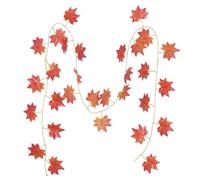 RORPOIR Artificial Vines Fake Garland Supplies Christmas Decor Artificial Fall Maple Garland Vine Decor Wedding ation Hanging Vines Plant Hanging Maple Red