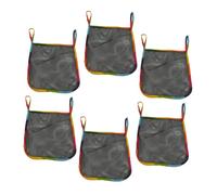 RORPOIR Baby Stroller Organizer Bag 6pcs with Large Capacity and Hanging Design Black Mesh Cloth Stroller Accessory to Keep Things Organized and Convenient for Daily Use