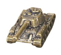 RORPOIR Brass Miniature Army Tank Sculpture with Luxurious Finish and Solid Bronze Material, Vintage Military Collectible for Home Office Decor and Bookshelf Display, Gift for Men and Boys