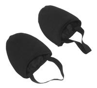 RORPOIR Breathable Ballet Dance Toe Pads for Dancers, Soft Fabric Half Sole Cushions with Non-Slip Gel, Protecting Toes and Absorbing Sweat, for Ballet Dances and Performance, 1 Pair Black